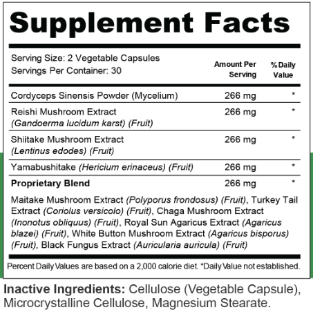 VitraFoxin Supplement Label